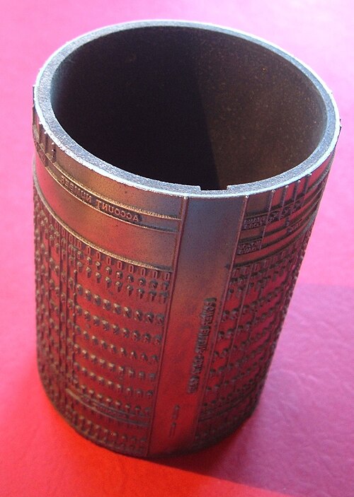 Punched card printing plate